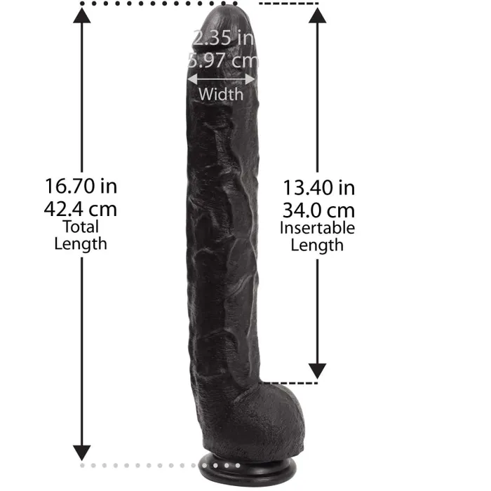 Anal Doc Johnson Dick Rambone Cock 17 Inch Black