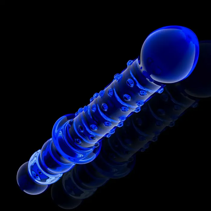 Dildos | Lovetoyshub 9.1-Inch Blue Maces Glass Dildo