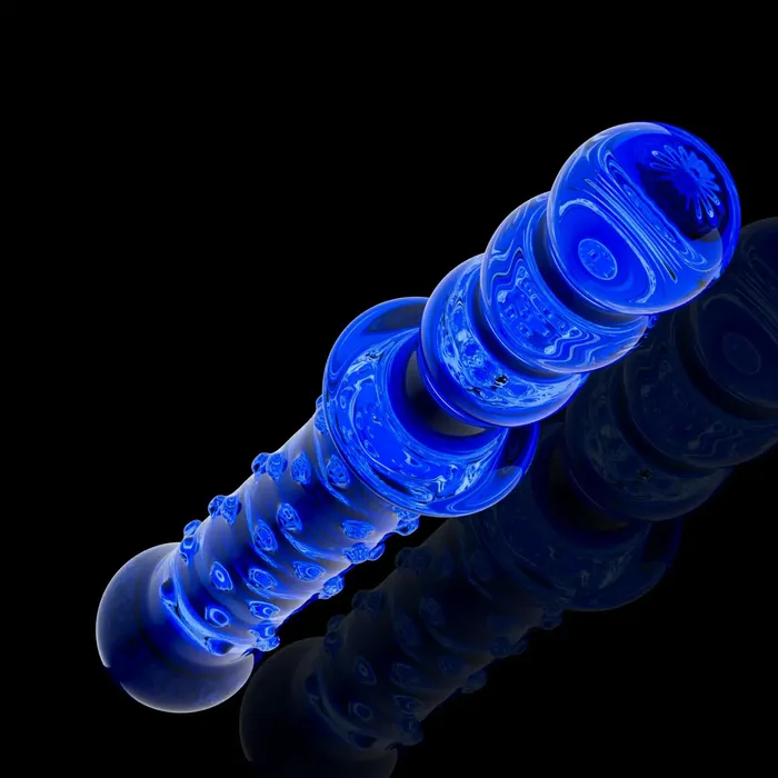 Dildos | Lovetoyshub 9.1-Inch Blue Maces Glass Dildo
