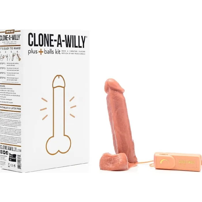 Dildos CloneAWilly Plus Balls Kit Medium Skin Tone Empire Labs