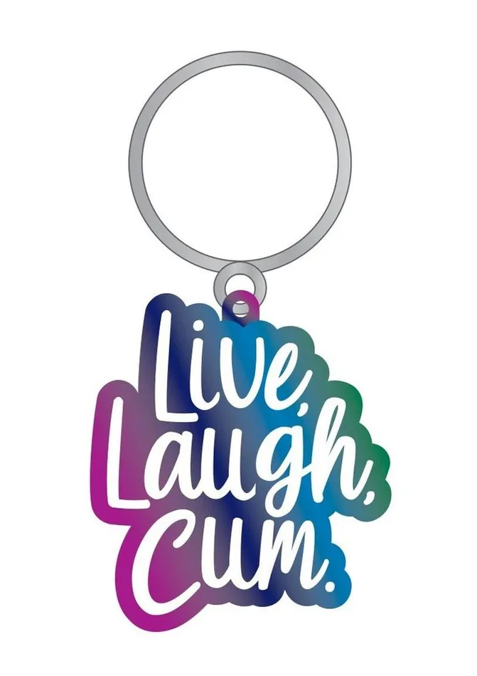 Live Laugh Cum Keychain WoodRocket Vibrators
