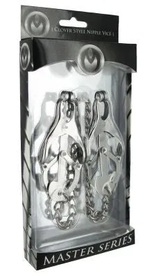 XR Brands Male Sex Toys Master Series Sterling Monarch Nipple Clamps