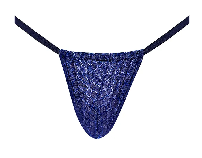 Male Power Female Sex Toys Mens Lingerie Diamond Mesh Posing Strap One Size Navy