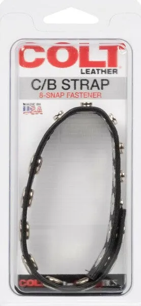 Leather Cb Strap 8snap Fastener California Exotic Novelties Restraints