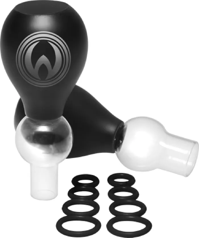 XR Brands Anal Pyramids Nipple Amplifier Bulbs W O Rings Black