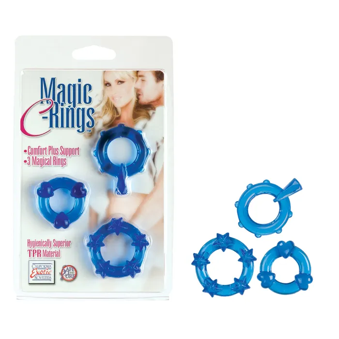 California Exotic Novelties Vibrators Magic C Rings Blue