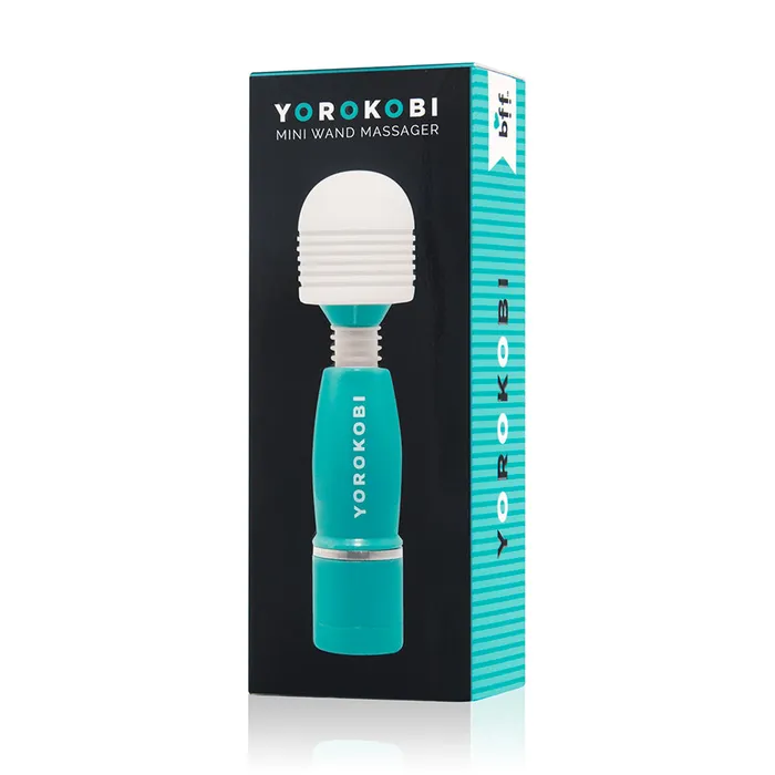 SI Novelties Vibrators Yorokobi Teal Mini Wand Massager
