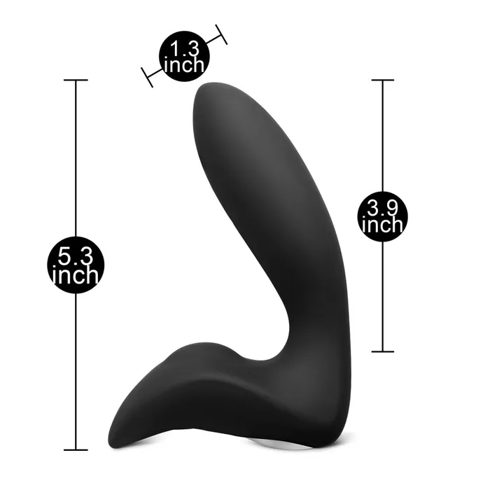 Pleasure Malta Anal Silicone Prostate Massager 12 Speeds Remote Control Rechargeable