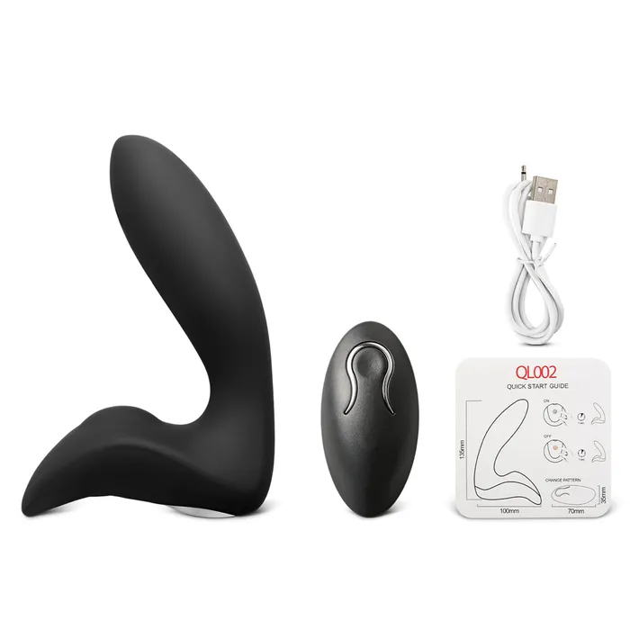 Pleasure Malta Anal Silicone Prostate Massager 12 Speeds Remote Control Rechargeable