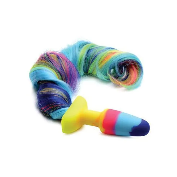 XR Brands Tailz Rainbow Unicorn Tail Anal Plug Anal