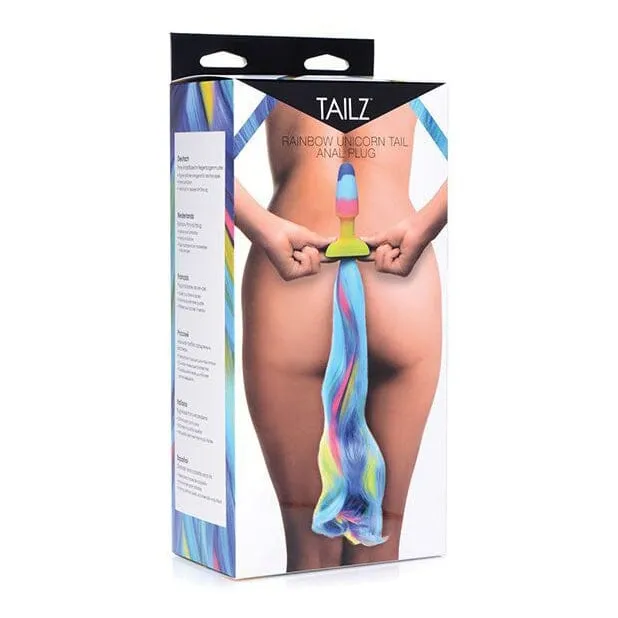 XR Brands Tailz Rainbow Unicorn Tail Anal Plug Anal