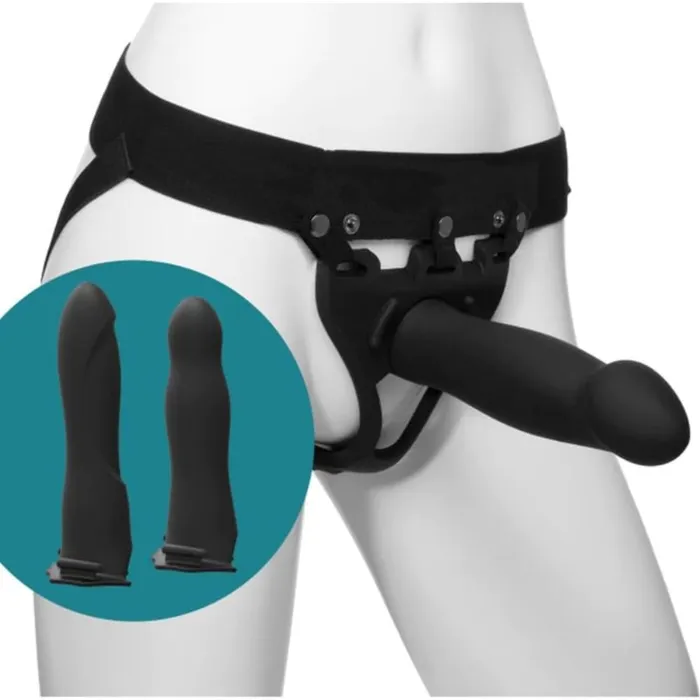 Body Extensions Be Ready Silicone StrapOn Harness with 3 Hollow Dildos 4 piece set Doc Johnson Female Sex Toys Body Extensions Be Ready Silicone StrapOn Harness with 3 Hollow Dildos 4 piece set Doc Johnson Female Sex Toys