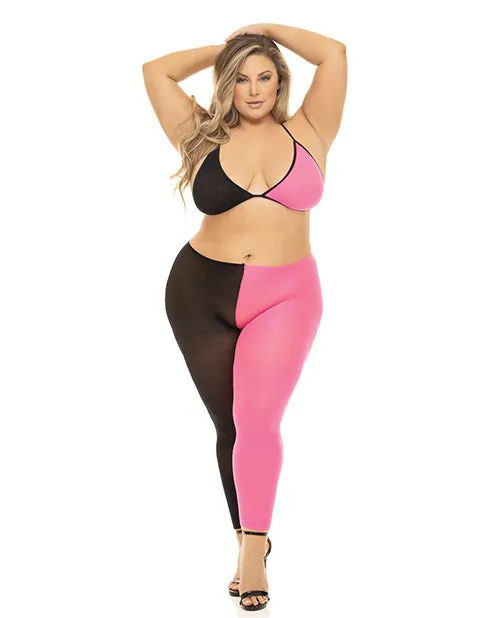 Rene Rofe Vibrators Pink Lipstick Block You Out Bra Legging