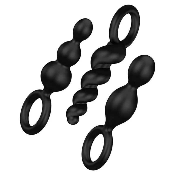 Anal Satisfyer Satisfyer PlugsBlack Set of 3 Anal Satisfyer Satisfyer PlugsBlack Set of 3