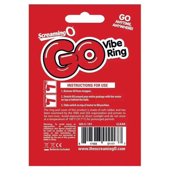 Anal SCREAMING O Screaming O GO Vibe RingClear