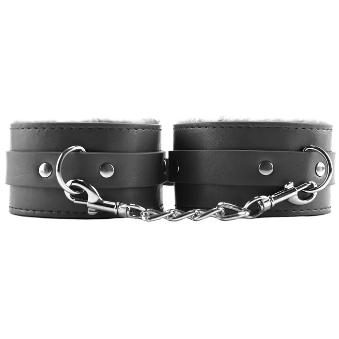 Anal Shots Toys Black White Plush Ankle Cuffs Anal Shots Toys Black White Plush Ankle Cuffs