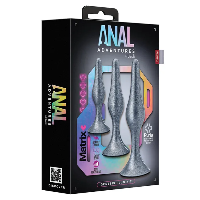 BLUSH Anal Anal Adventures Matrix Genesis Plug KitSilver