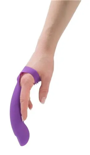 BMS Enterprises Female Sex Toys Extra Touch Finger Dong Purple Super Soft Silicone Finger Massager