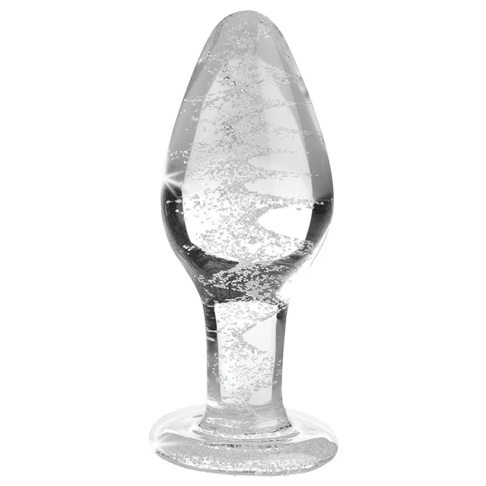 Booty Sparks GlowInTheDark Glass Anal PlugLarge XR Brands Male Sex Toys