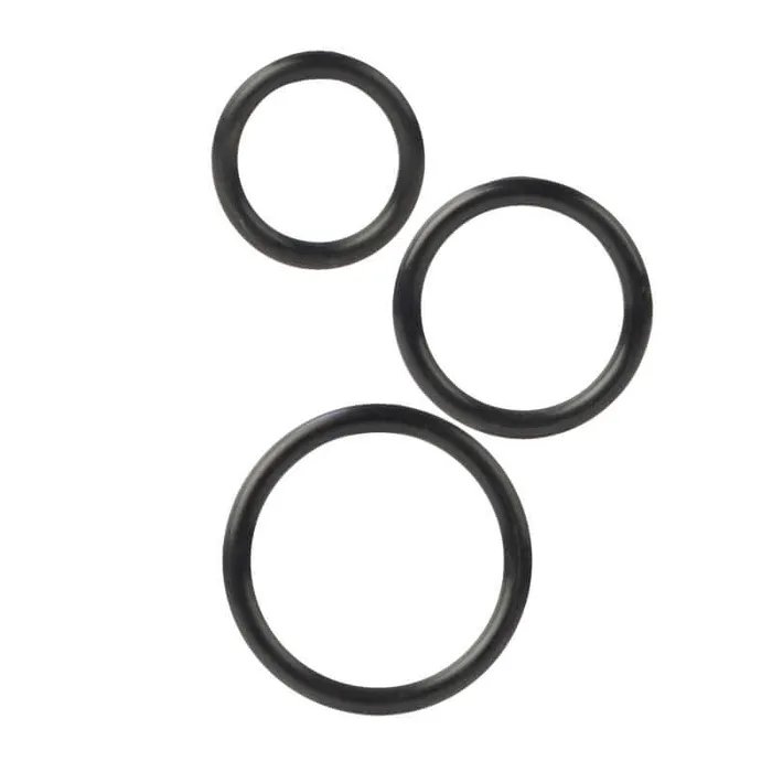 California Exotic Novelties Anal Silicone Support Rings Black 3 Piece Set