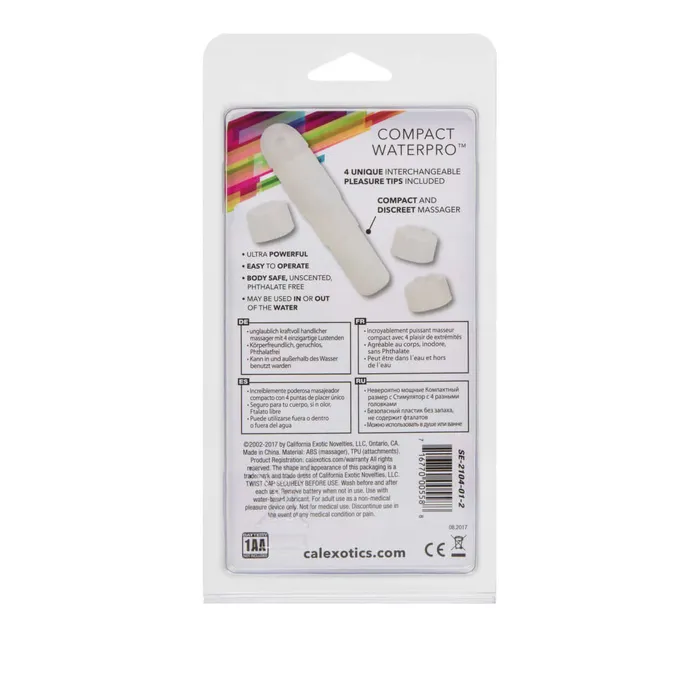 California Exotic Novelties Female Sex Toys Compact Water Pro Mini Massager Portable Pleasure Anywhere