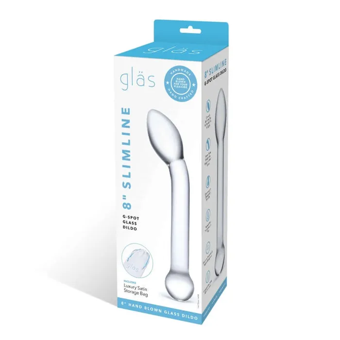 Dildos 8inch Slimline GSpot Glass Dildo by Glas Handcrafted for Precision Pleasure Electric Hustler Lingerie
