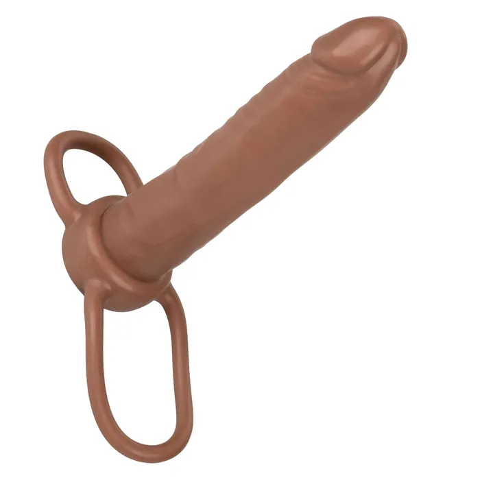 Dildos California Exotic Novelties Accommodator Dual Penetrator Brown California Exotic Novelties
