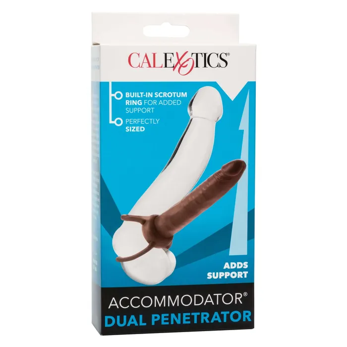 Dildos California Exotic Novelties Accommodator Dual Penetrator Brown California Exotic Novelties