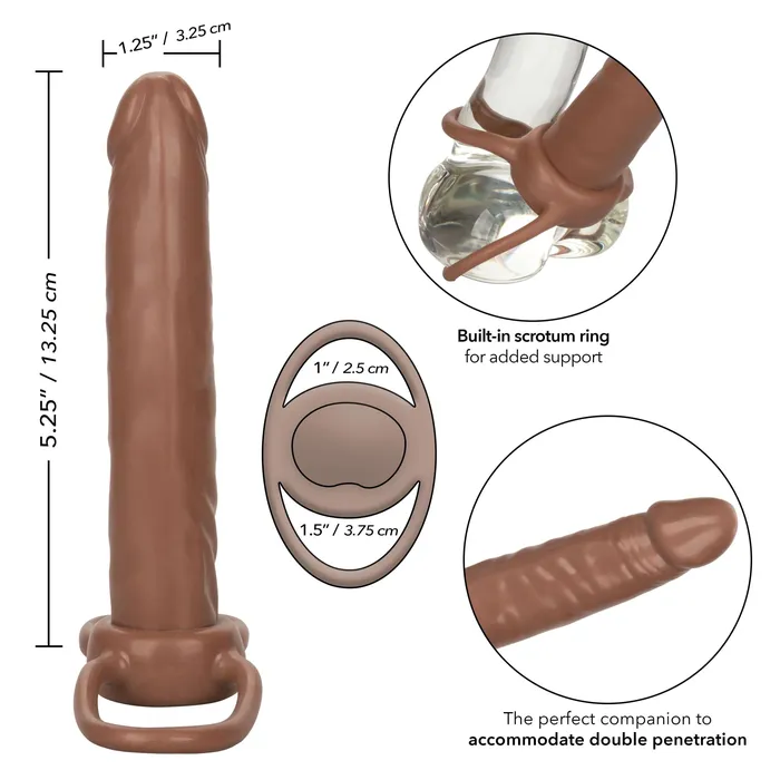 Dildos California Exotic Novelties Accommodator Dual Penetrator Brown California Exotic Novelties