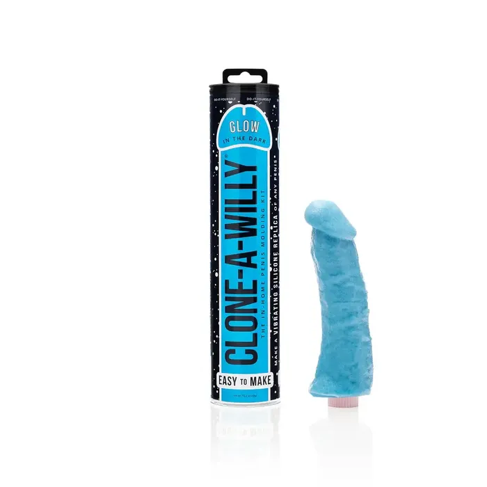 Dildos Empire Labs CloneAWilly Blue Glow in the Dark Vibrating Silicone Dildo Kit