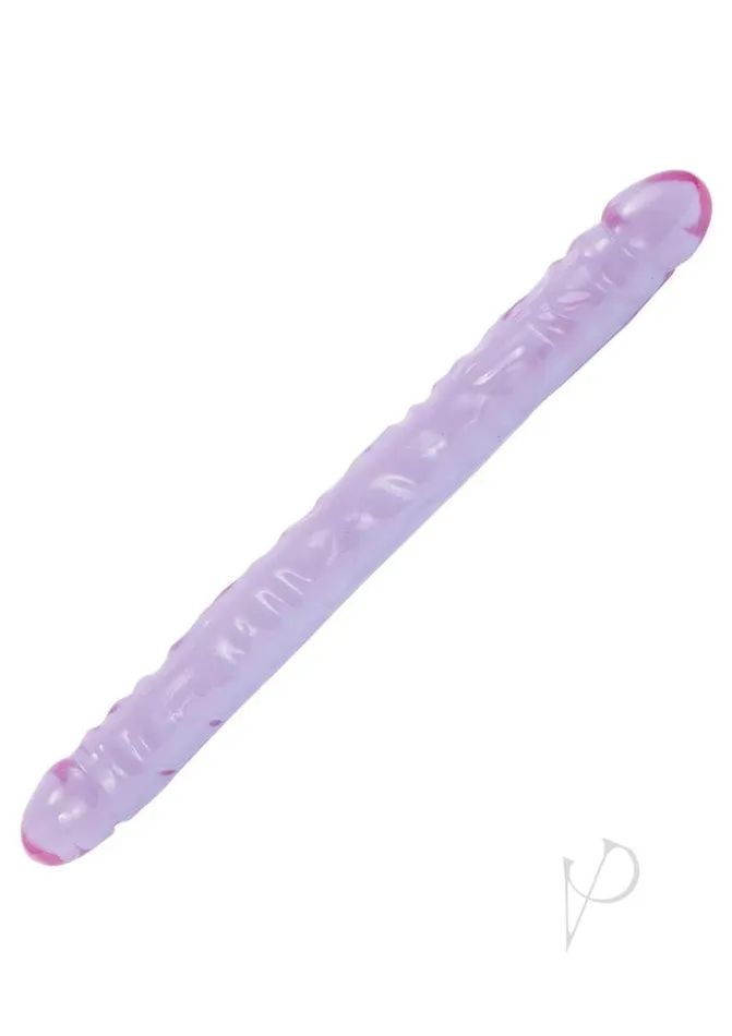 Doc Johnson Enterprises Dildos Doc Johnsons 18 Crystal Jellies Double Dong Purple Twice the Pleasure Endless Flexibility