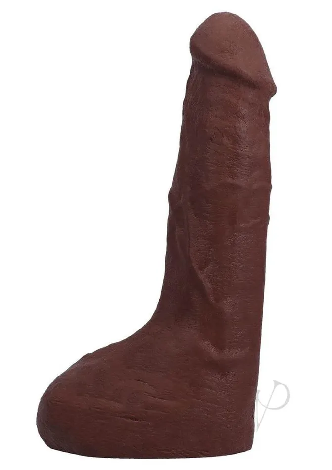 Doc Johnson Enterprises The Realistic Cock Squirting 95Inch ULTRASKYN VacULock Dildo Chocolate Dildos