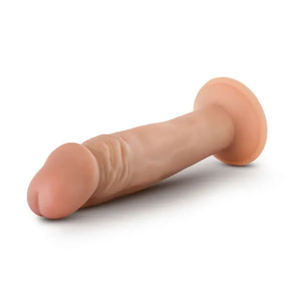 Dr Skin Dr Small 6Inch Dildo Vanilla Beige Realistic with Suction Cup Harness Compatibility Blush Novelties Dildos