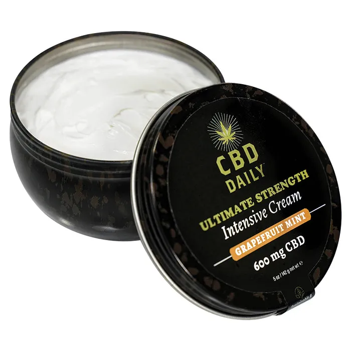 Earthly Body Vibrators CBD Daily Ultimate Strength Intensive CreamGrapefruit Mint 5oz