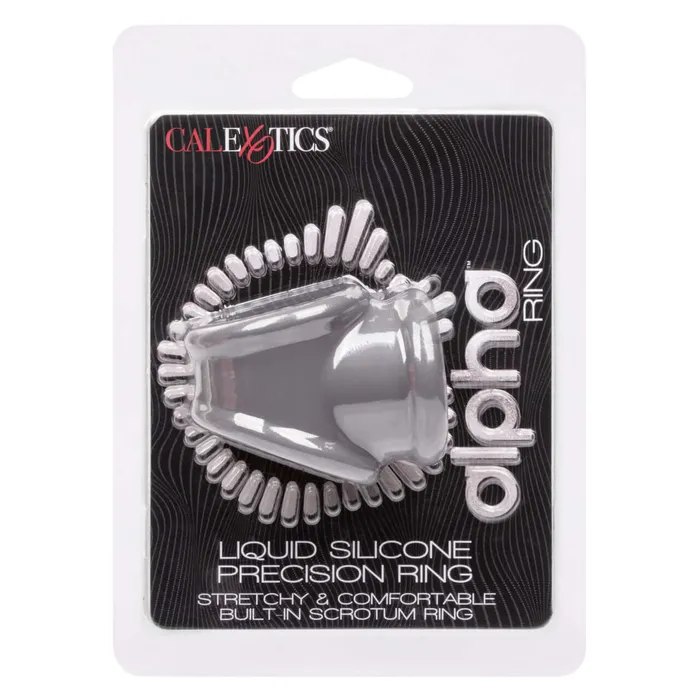 Male Sex Toys California Exotic Novelties Alpha Liquid Silicone Precision Ring Gray