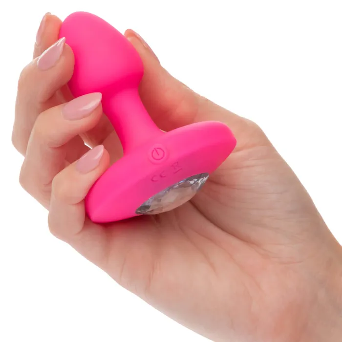Male Sex Toys California Exotic Novelties Cheeky Gems Rechargeable Vibrating Anal Probe Small Pink