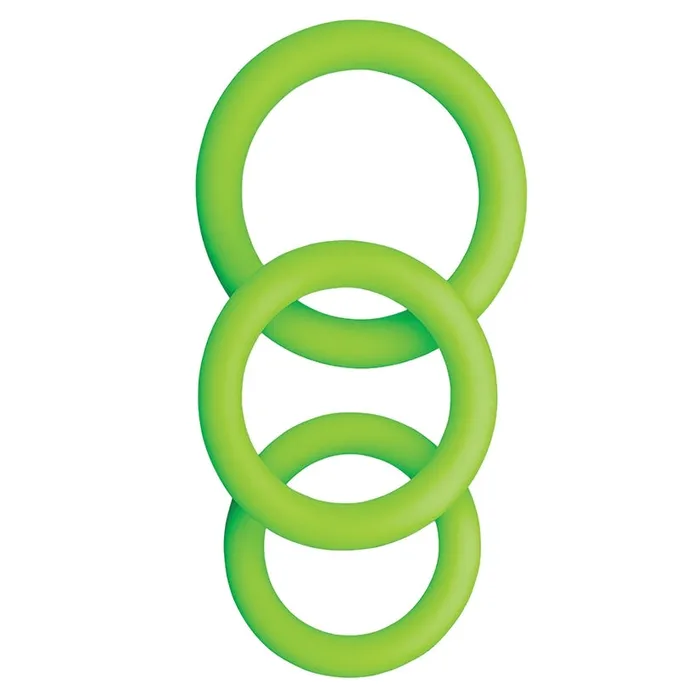 Male Sex Toys SHOTS Ouch Cock Ring Set 3pcsGlow in the Dark