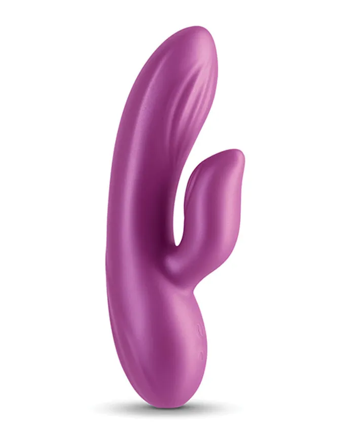 NS Novelties Female Sex Toys Seduction Angel Metallic Magenta Flexible Rabbit Vibrator with Dual Motors