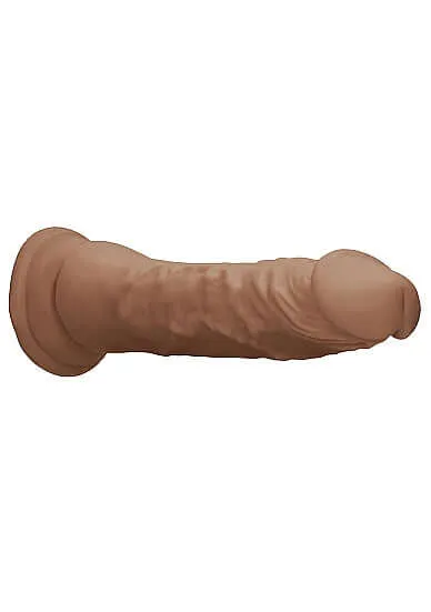 Realrock 7Inch Dong Tan Medium Skin Tone Realistic PhthalateFree TPE Dildo without Testicles SHOTS AMERICA Dildos