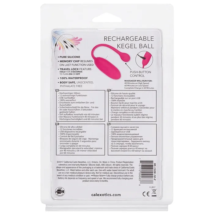 Rechargeable Kegel Ball AdvancedPink CAL EXOTICS Female Sex Toys