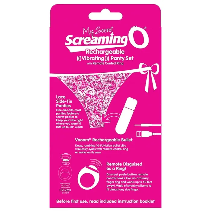 SCREAMING O Vibrators Screaming O My Secret Charged Remote Control Panty VibePink