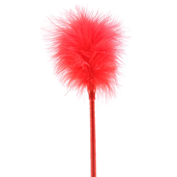 Shots Toys Vibrators Ouch Feather Crop in Red