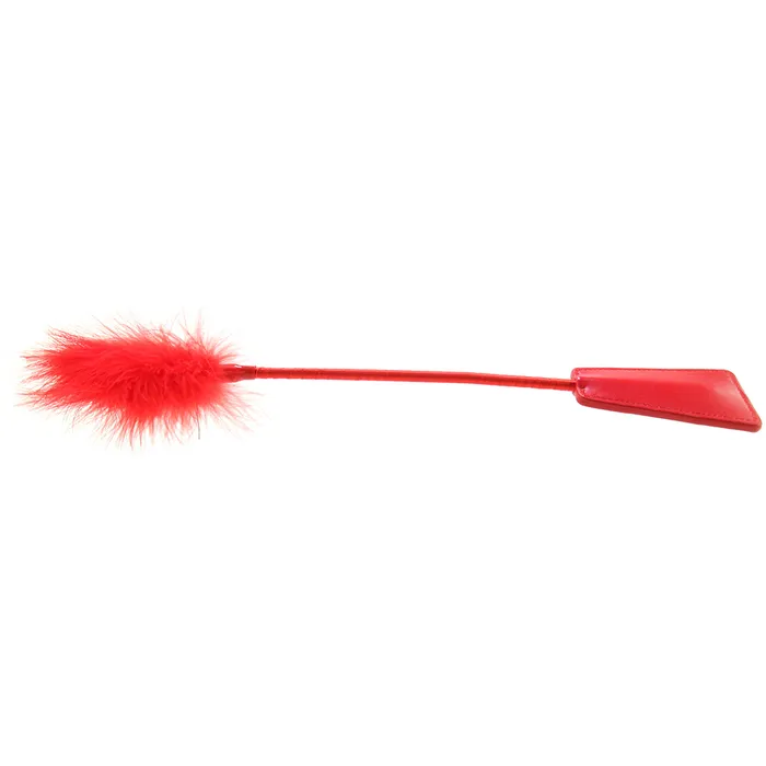 Shots Toys Vibrators Ouch Feather Crop in Red