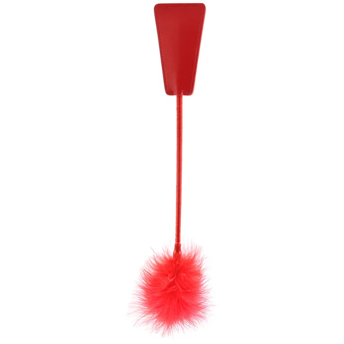 Shots Toys Vibrators Ouch Feather Crop in Red