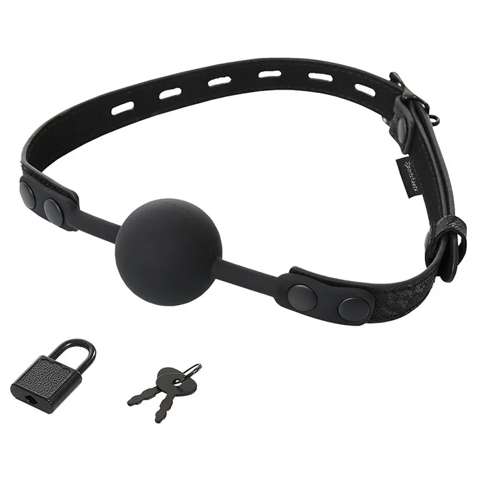 Sincerely Locking Lace Silicone Ball Gag SPORTSHEETS Male Sex Toys