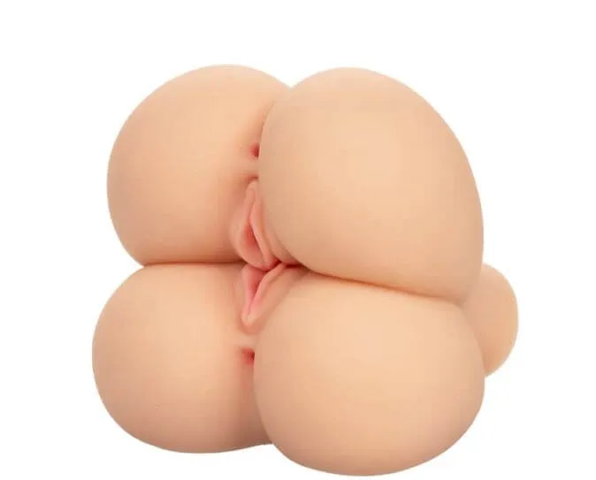 Stroke It Double Fuck Ivory LifeSized 4Hole Realistic Masturbator California Exotic Novelties Male Sex Toys