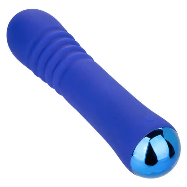Vibrators California Exotic Novelties Thicc Chubby Thrusting Wand TurboCharged Dual Motor Massager