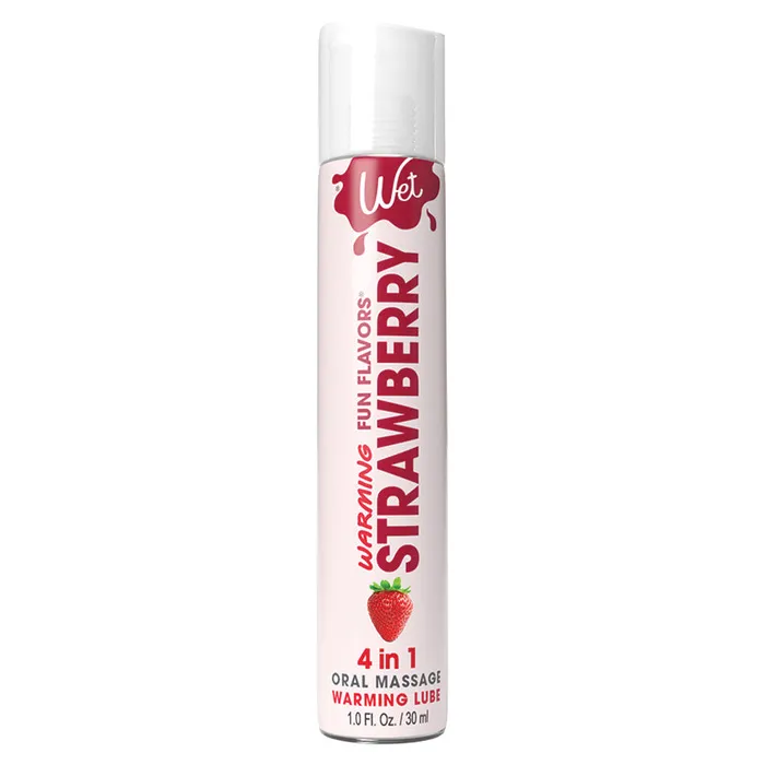 Wet Warming Fun Flavors Strawberry 4In1 Lubricant 1oz WET Female Sex Toys