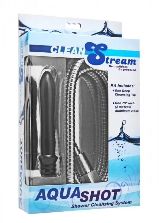 XR Brands Anal Cleanstream Aqua Shot Shower Enema Kit Intimate Cleansing for Ultimate Hygiene