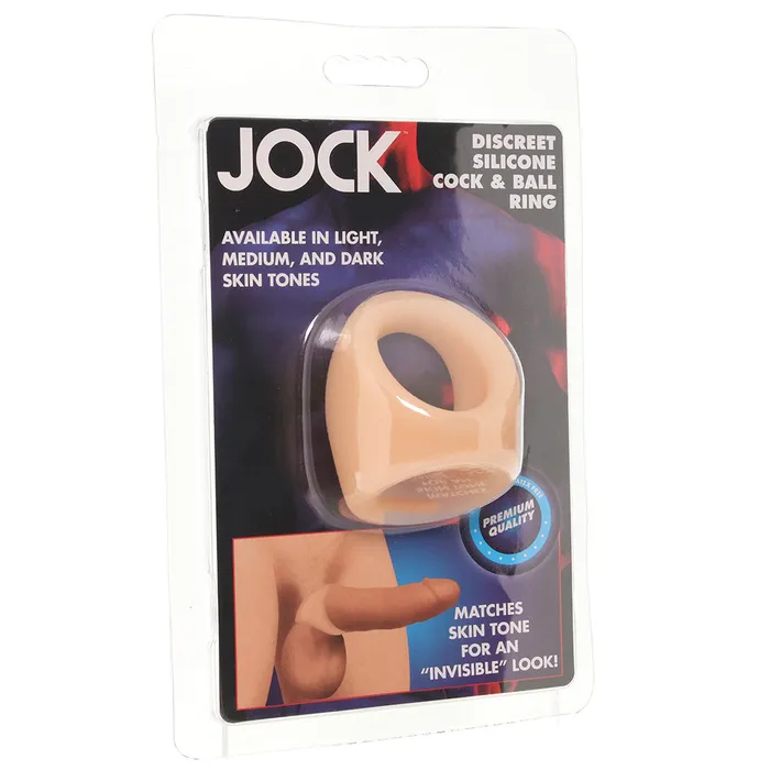 XR Brands Male Sex Toys Jock Discreet Silicone Cock Ball Ring in Light